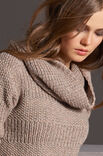 Lana Grossa TRUI MET BOORDPATROON EN GERSTEKORREL Alta Moda Alpaca