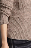 Lana Grossa TRUI MET BOORDPATROON EN GERSTEKORREL Alta Moda Alpaca