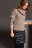 Lana Grossa TRUI MET BOORDPATROON EN GERSTEKORREL Alta Moda Alpaca