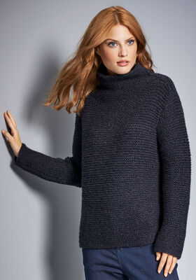 TRUI IN RIBBELPATROON MET STAANDE BOORD Alta Moda Cashmere 16 van Lana Grossa