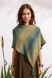 Lana Grossa PONCHO MET KWASTJES Summer Lace Dégradé