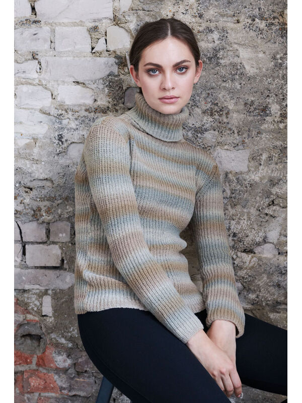 Lana Grossa TRUI IN HALVE PATENTSTEEK Cashmere 16 Fine Dégradé