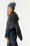 Lana Grossa PONCHO IN RIBBELPATROON Weekend Color