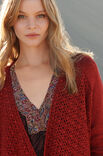 Lana Grossa VEST MET PUNTEN EN AANGEBREIDE MOUWEN Linarte