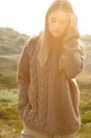 Lana Grossa TRUI IN TRICOTSTEEK MET KABELSTREPEN Lala Berlin Lovely Cotton