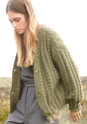VEST IN BOORDSTEEK-STRUCTUURPATROON Lala Berlin Lovely Cotton van Lana Grossa