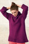 Lana Grossa TRUI IN TRICOTSTEEK MET GEDEELDE KRAAG Alta Moda Cashmere 16