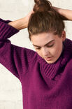 Lana Grossa TRUI IN TRICOTSTEEK MET GEDEELDE KRAAG Alta Moda Cashmere 16