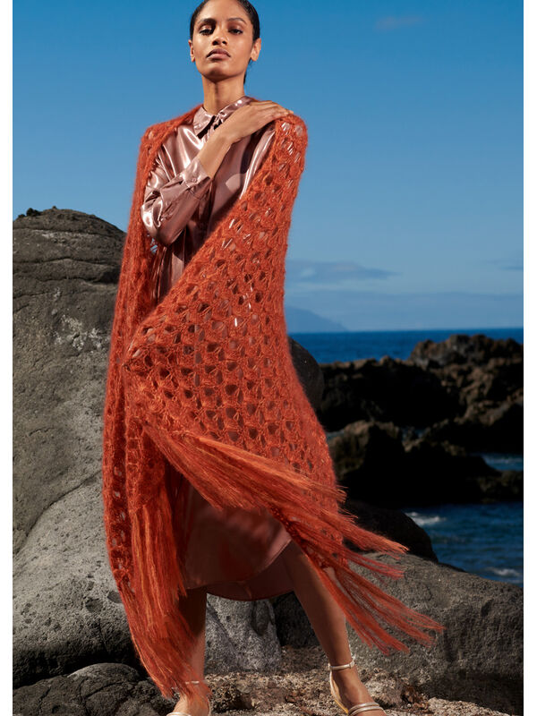 Lana Grossa SCHOUDERDOEK IN AJOURPATROON Silkhair