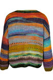 Lana Grossa VEST IN TRICOTSTEEK MET GAATJESSTREPEN Fresco