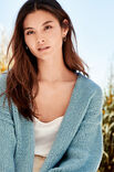 Lana Grossa VEST IN TRICOTSTEEK MET BALLONMOUWEN Lala Berlin Lovely Cotton