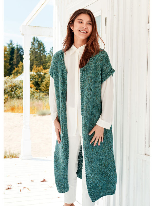Lana Grossa LANG VEST IN TRICOTSTEEK Lala Berlin Lovely Cotton & Brillino