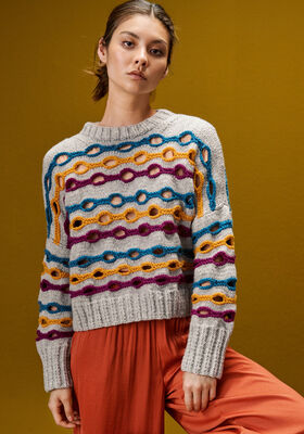 TRUI IN DWARSRIBBEL-GAATJESPATROON Alta Moda Cashmere 16 van Lana Grossa