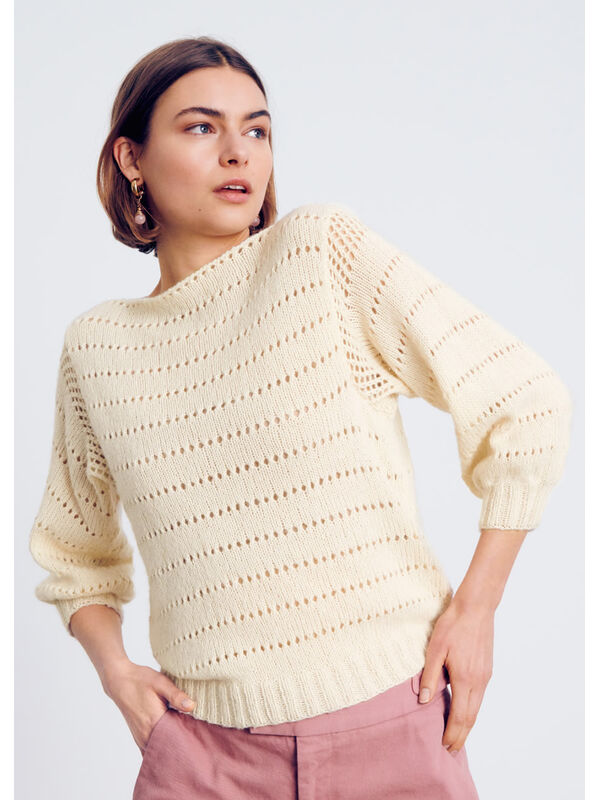 Lana Grossa TRUI MET GAATJESPATROON Ecopuno