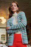Lana Grossa VEST IN BLOEMENPATROON Ecopuno