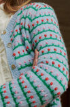 Lana Grossa VEST IN BLOEMENPATROON Ecopuno
