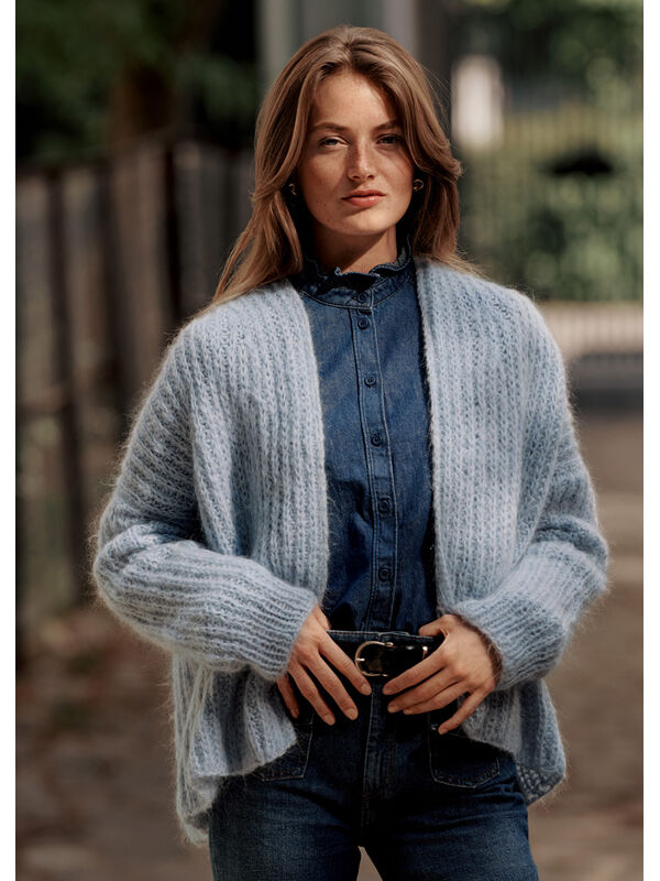 Lana Grossa VEST IN HALVE PATENTSTEEK Brigitte No. 3