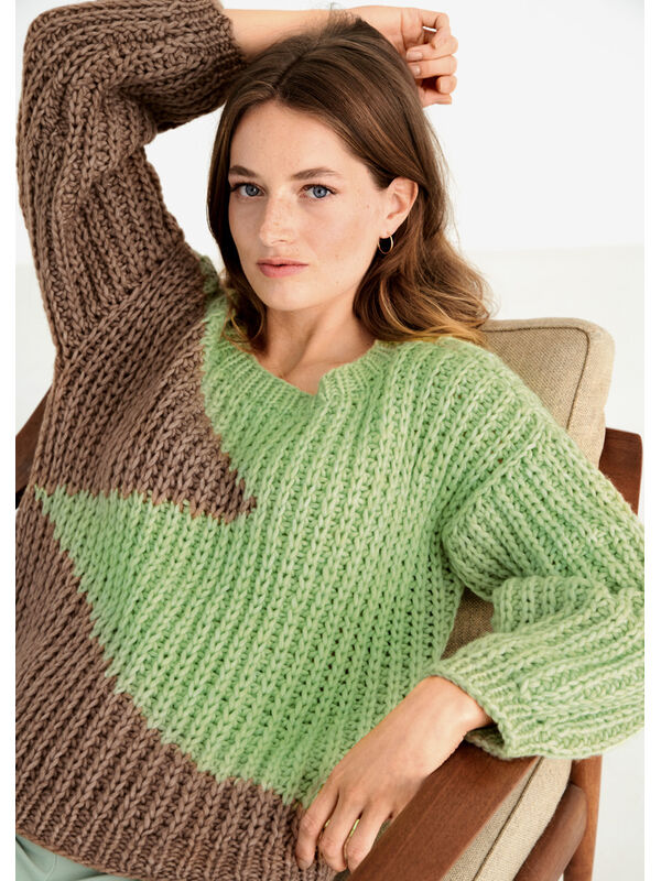 Lana Grossa TRUI IN HALVE PATENTSTEEK Lala Berlin Lovely Cotton