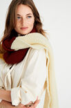 Lana Grossa SJAAL IN RIBBELPATROON MET KLEURVLAKKEN Cool Merino