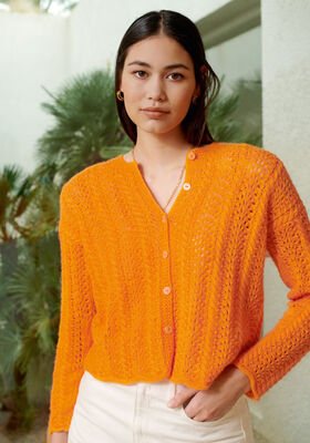 VEST IN AJOURPATROON Ecopuno van Lana Grossa