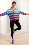 Lana Grossa GESTREEPT VEST MET 3/4-MOUWEN IN TRICOTSTEEK Brigitte No. 4