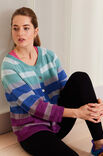 Lana Grossa GESTREEPT VEST MET 3/4-MOUWEN IN TRICOTSTEEK Brigitte No. 4