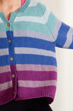 Lana Grossa GESTREEPT VEST MET 3/4-MOUWEN IN TRICOTSTEEK Brigitte No. 4