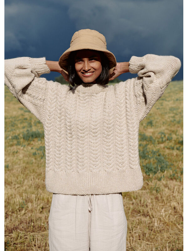 Lana Grossa TRUI IN KABELPATROON Alta Moda Alpaca
