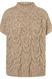 Lana Grossa SLIPOVER MET KABELPATROON Natural Alpaca Pelo
