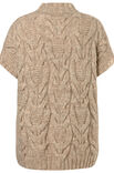 Lana Grossa SLIPOVER MET KABELPATROON Natural Alpaca Pelo