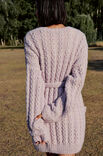 Lana Grossa VEST IN KABELPATROON Natural Alpaca Pelo