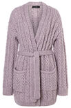 Lana Grossa VEST IN KABELPATROON Natural Alpaca Pelo