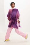 Lana Grossa PONCHO MET RIBBELS EN CEINTUUR Avio