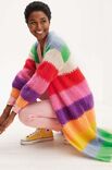 Lana Grossa MANTEL IN TRICOTSTEEK MET STREPEN Mohir Moda