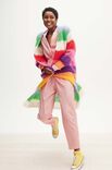 Lana Grossa MANTEL IN TRICOTSTEEK MET STREPEN Mohir Moda