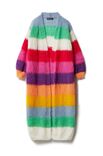 Lana Grossa MANTEL IN TRICOTSTEEK MET STREPEN Mohir Moda