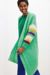 Lana Grossa LANG VEST IN TRICOTSTEEK MET GESTREEPTE MOUWEN Mohair Moda
