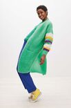 Lana Grossa LANG VEST IN TRICOTSTEEK MET GESTREEPTE MOUWEN Mohair Moda
