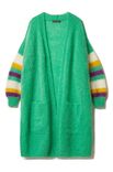 Lana Grossa LANG VEST IN TRICOTSTEEK MET GESTREEPTE MOUWEN Mohair Moda