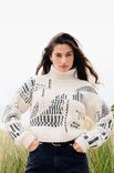 Lana Grossa TRUI IN PATRONENMIX MET BORDUURWERK Ecopuno Chunky & Cool Merino Big