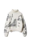 Lana Grossa TRUI IN PATRONENMIX MET BORDUURWERK Ecopuno Chunky & Cool Merino Big