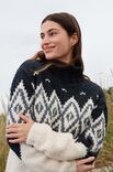 Lana Grossa TRUI IN TRICOTSTEEK MET JACQUARDPATROON Lala Berlin Lovely Cotton