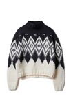 Lana Grossa TRUI IN TRICOTSTEEK MET JACQUARDPATROON Lala Berlin Lovely Cotton