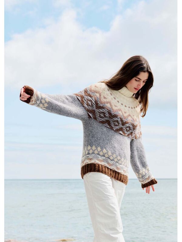 Lana Grossa TRUI MET RONDE PAS MET JACQUARD Brigitte No. 2