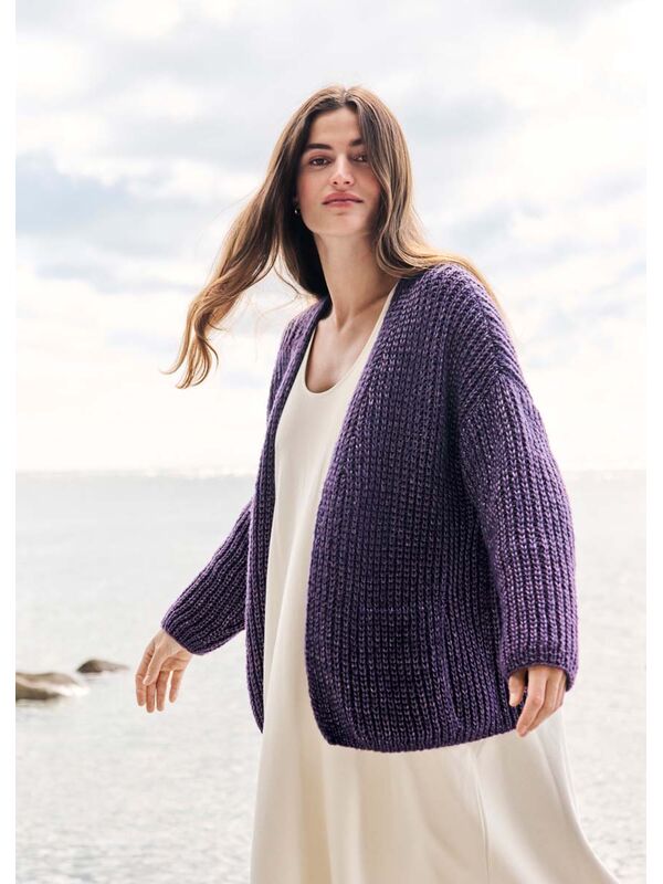 Lana Grossa VEST IN HALVE PATENTPATROON Lucida