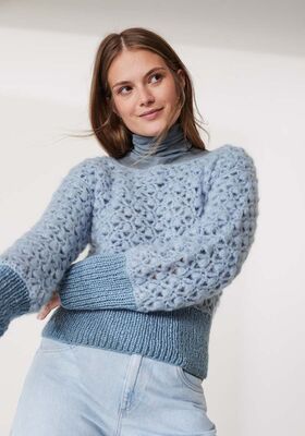 GEHAAKTE TRUI Mohair di Gio & Lucida van Lana Grossa