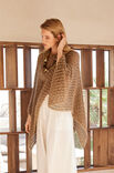 Lana Grossa GEHAAKTE PONCHO Natural Superkid Tweed