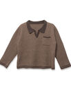 FILATI Studio GEHAAKTE TRUI MET POLOKRAAG Landlust Alpaka Merino 160