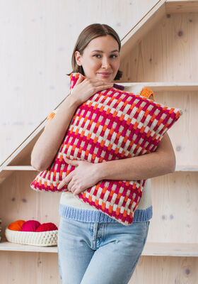 KUSSENHOES 5-KLEURIG Merino Cardato van FILATI Studio