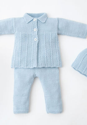 Mantel, broekje en muts Cool Wool Baby van Lana Grossa